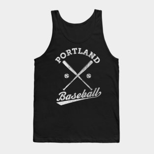 Portland Baseball - Vintage Faded Baseball design print Tank Top